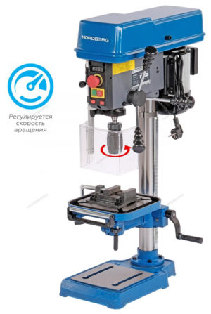 Станок сверлильный (500Вт, 16мм, вариатор скорости, тиски) NORDBERG ND1648V - фото 3